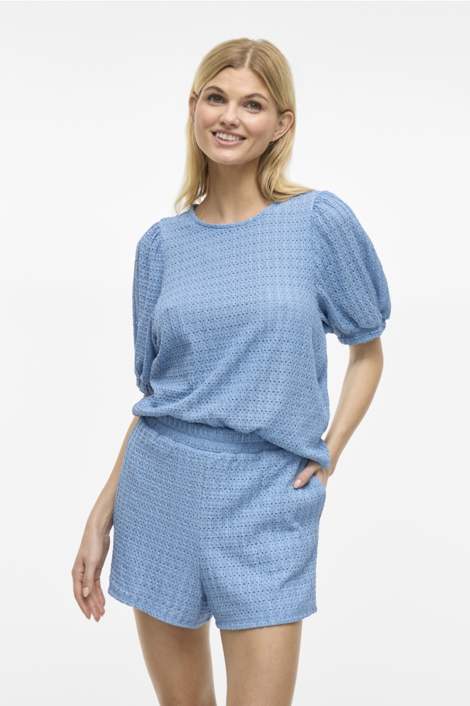VIMINERA O-NECK 2/4 TOP/TES 14106721 BLISSFUL BLUE